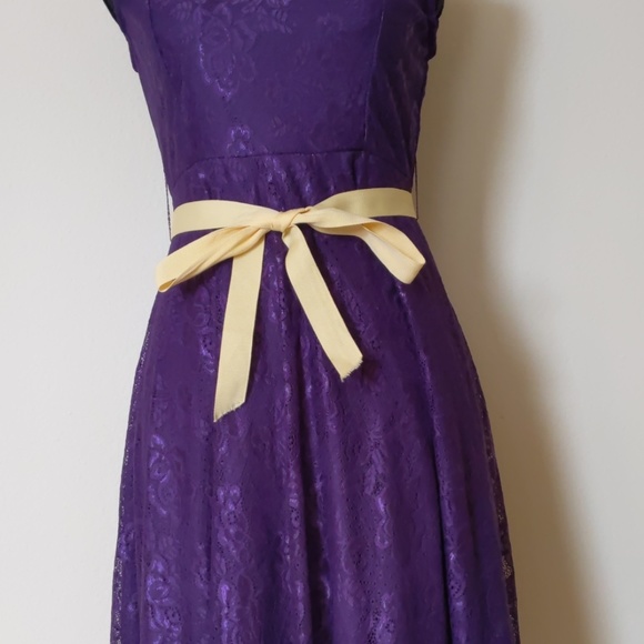 Floral Lace Sleeveless Party Dress (bx#9) - Picture 6 of 8